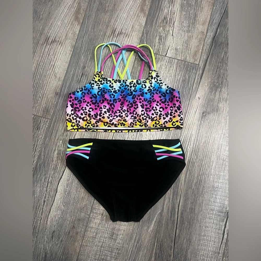 O’rageous Leopard Print Girls Swimsuit